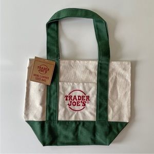 Trader Joe’s Green Mini Tote Bag Brand New NWT